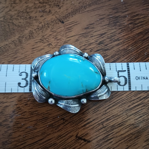 Vintage Navajo turquoise pendant - Picture 4 of 10